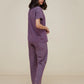 Purple Butterfly Printed Night Suit