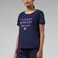 Blue Heart Printed Night Suit