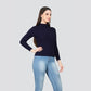 High Neck For Women Navy Blue