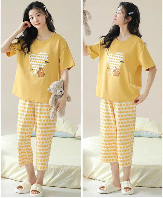 CUTE BEAR PRINTED NIGHT SUIT