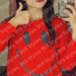 Red Smiley Full Sleeves Printed Pajama Night Suit