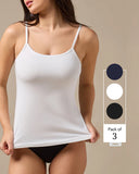 Camisole-Soft Cotton Stretch Combo pack of 3