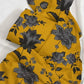Mustard Gray Floral Boski Linen