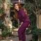 Purple Tracksuit with warm hoodie and pant