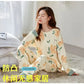 ORANGE FLOWER PRINTED PJ SUIT FULL SLEEVES