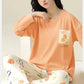 POCKET FLOWER PRINTED PJ SUIT FULL SLEEVES