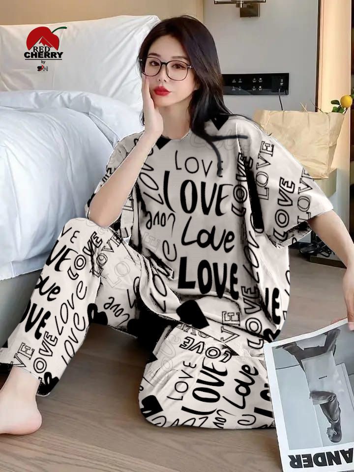 Skin Love Printed Night Suit