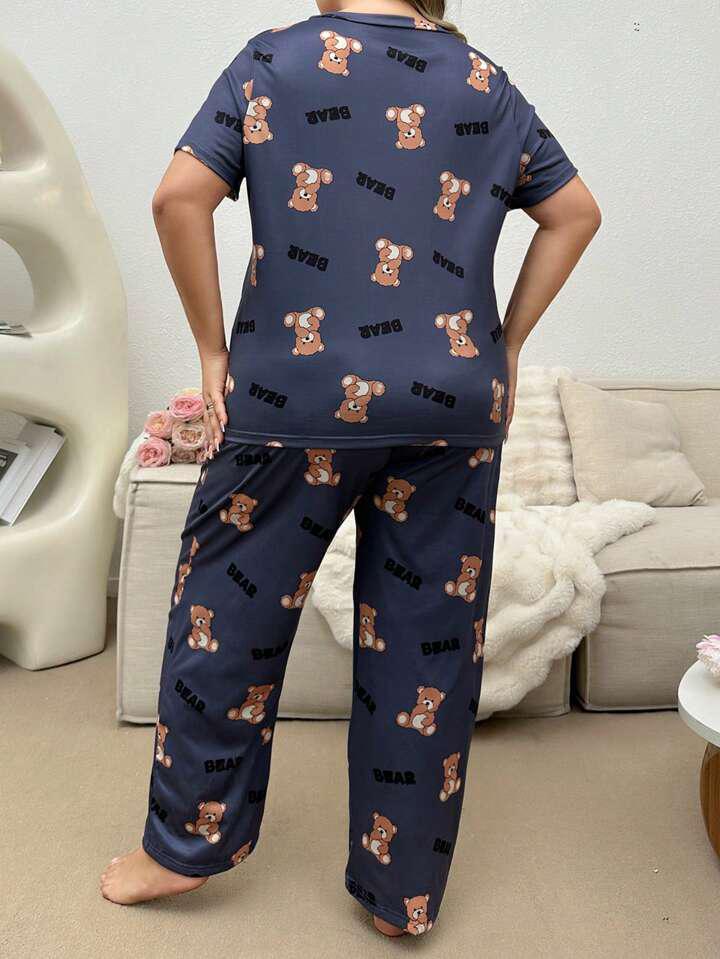 Teddy Bear Printed Night Suit