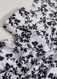 MICRO POLO COTTON- 2 PIECE-White and Black Print