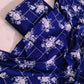 MICRO POLO COTTON- 2 PIECE-Blue With White Flowers