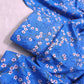 MICRO POLO COTTON- 2 PIECE-Blue With Small Flowers