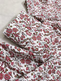 MICRO POLO COTTON- 2 PIECE-Red Flowers