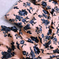 MICRO POLO COTTON- 2 PIECE-Ferozi With Black Flowers