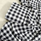 MICRO POLO COTTON- 2 PIECE-Black & White Check