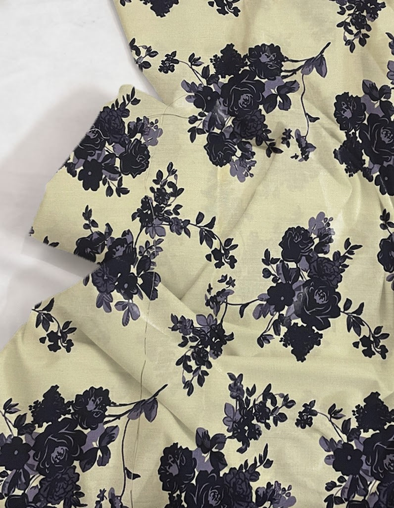 Black Flower Boski Linen