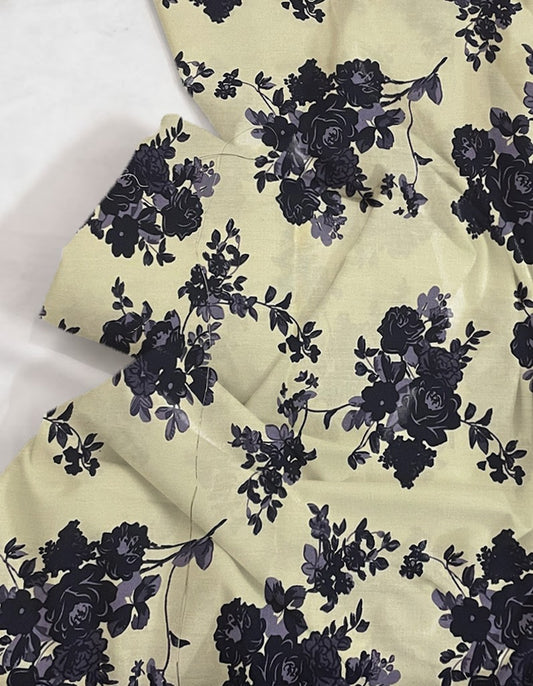 Black Flower Boski Linen