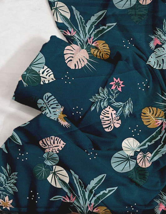 Blue Floral Boski Linen