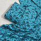 MICRO POLO COTTON- 2 PIECE-Ferozi With Black Flowers