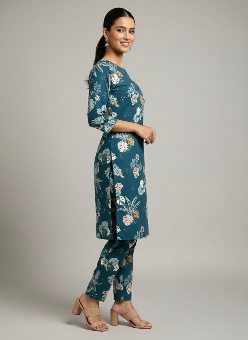 Blue Floral Boski Linen