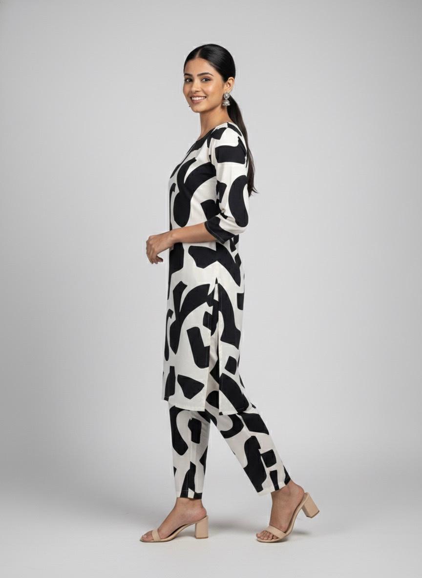 Black and White Boski Linen