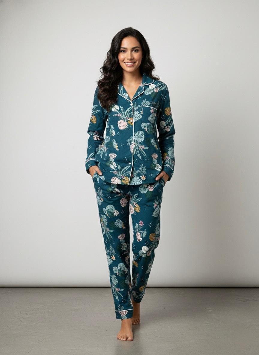 Blue Floral Boski Linen