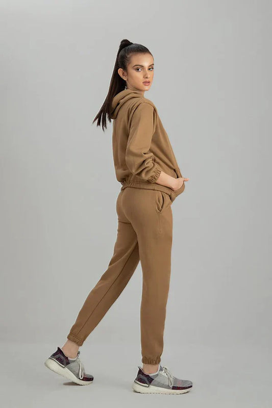 Camel Brown Tracksuit with warm hoodie and pant