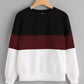Black Maroon and White Block Sweatshirt