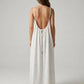 STUNNING BACKLESS MAXI DRESS - WHITE