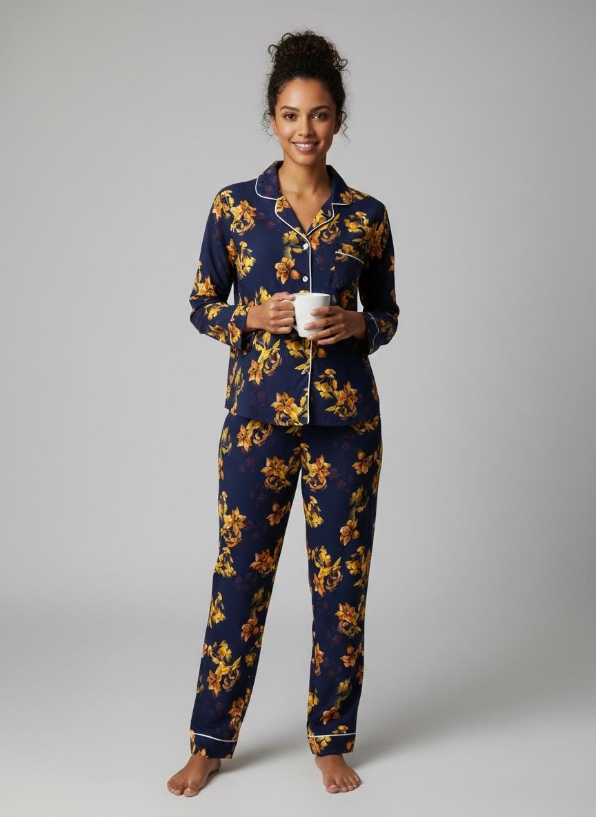 Golden Floral Boski Linen