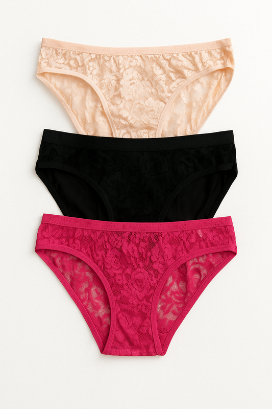 Net Panty Combo Pack of 3