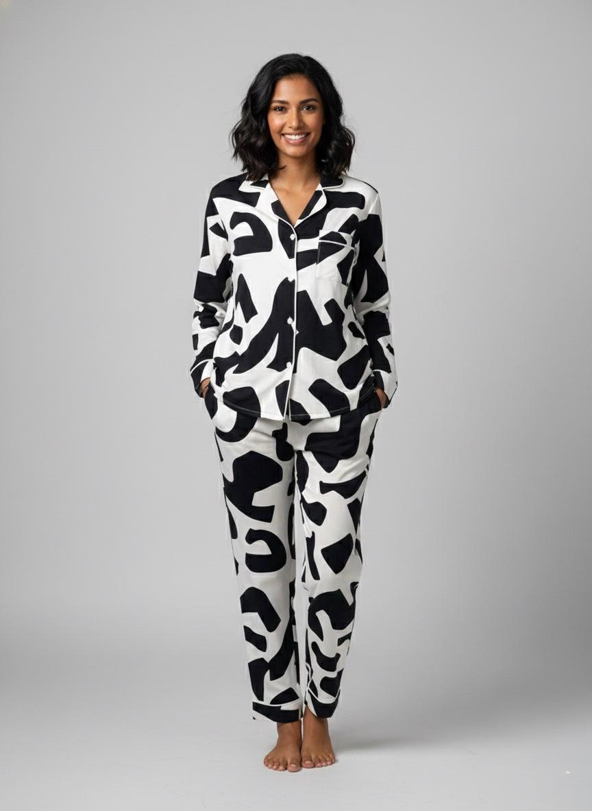 Black and White Boski Linen