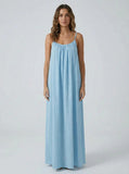 STUNNING BACKLESS MAXI DRESS - SKYBLUE