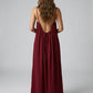 STUNNING BACKLESS MAXI DRESS - DEEP RED