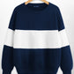 Navy Blue And White Block Sweatshirt