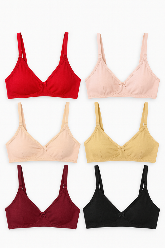Floral Bras (Pack of 6)