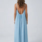 STUNNING BACKLESS MAXI DRESS - SKYBLUE